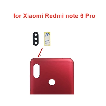 2 шт. для камеры Xiaomi Redmi note 6 Pro Стеклянная Задняя линза Замена стеклянного объектива камеры заднего вида Ремонт запасных частей с помощью клея  5