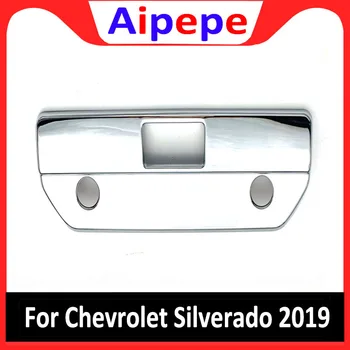 Хромированная Отделка крышки ручки задней двери Автомобиля для Chevy Chevrolet Silverado 2018 2019  5