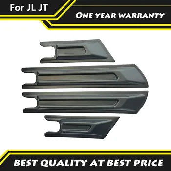 Аксессуары для модификации автомобиля Матовая черная Боковая защита двери Декоративная панель Fir Для Jeep Wrangler JL JT Комплекты обшивки кузова  5