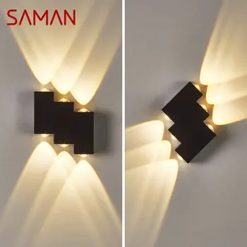 Современные простые настенные светильники SAMAN LED IP65 Водонепроницаемые Домашние креативные декоративные для внутренних и наружных лестниц на балконы.  10