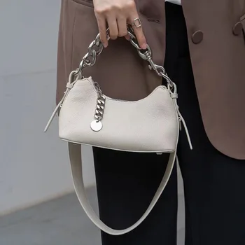 Новая ручная сумка-мессенджер из овчины на одно плечо, женская сумка на цепочке, модная ниша, высококачественная текстура, Большая вместимость.  10