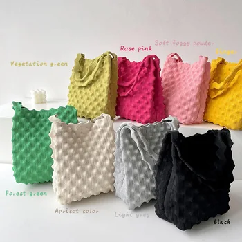 Новая женская сумка через плечо карамельного цвета в корейском исполнении, универсальные вязаные сумки с ананасовым узором в стиле меньшинств сумка женская  5