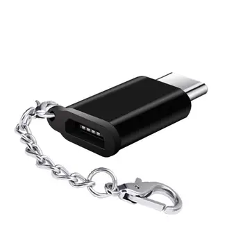 Кабель-адаптер Micro USB Micro USB с брелоком для ключей из алюминиевого сплава USB к адаптеру Type-c для USB-накопителя  10