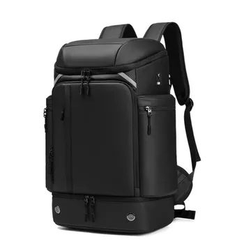 Мужской рюкзак для альпинизма на открытом воздухе, рюкзак для ноутбука большой емкости, Водонепроницаемый Многофункциональный Туристический Деловой рюкзак, сумка для обуви  5