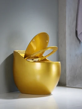 Персонализированный Креативный Туалетный Сифон в форме Золотого куриного яйца, бытовой Насос, Небольшое пространство, Обычный туалет в маленькой квартире  5