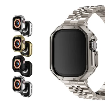 Для Apple watch 45 мм 44 мм case series 87/6/5/4/3/SE 41 мм 40 мм TPU чехол для iwatch ultra 49 мм 3 42 мм 38 мм защитный чехол  5
