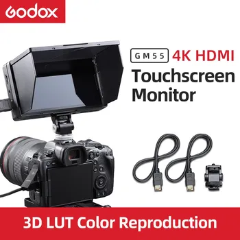 Godox GM55 4K Монитор 5,5 дюймов встроенная зеркальная камера 3D LUT Сенсорный экран IPS FHD 1920x1080 Видео 4K HDMI полевой монитор зеркальная камера  5
