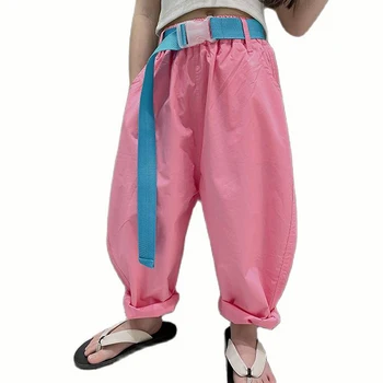 Штаны для девочек, однотонные брюки для девочек, весенне-осенние брюки для детей, повседневная одежда для девочек 6 8 10 12 14 14 лет  10