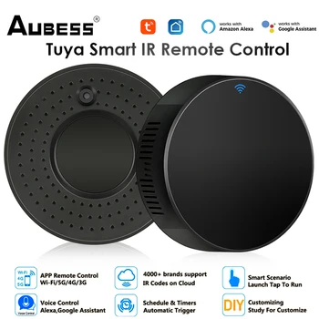 Aubess Smart WiFi ИК-пульт дистанционного управления Умный дом Tuya ИК-пульт дистанционного управления для телевизора AC DVD AUD Работает с Alexa Google Home  0