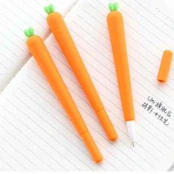 50шт Овощи и фрукты Милая морковная ручка мультяшная гелевая ручка с черными чернилами Оптом от фабрики  4