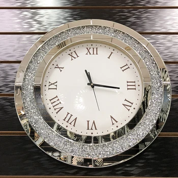 Стильные бесшумные настенные часы Современная гостиная Круглые настенные часы в скандинавском стиле Роскошное цифровое оформление комнаты в европейском стиле Relogio De Parede  5