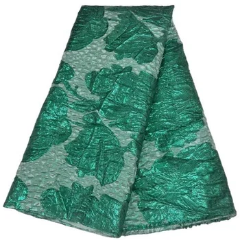 2023 Зеленая Высококачественная парча, жаккардовая ткань, Африканская органза, кружевная ткань, женская Французская сетка, сетчатый материал для пошива платья  5