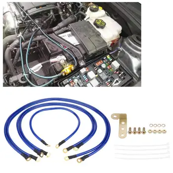 Комплект проводов для кабеля заземления Универсальная 5-точечная кабельная система автоматического заземления автомобиля комплект проводов для заземления Racing  2