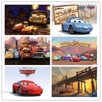 Классический мультфильм Disney Car Story Картина с бриллиантами, вышивка стразами, Вышивка крестиком, Мозаика, Подарок художника для декора детской комнаты  5