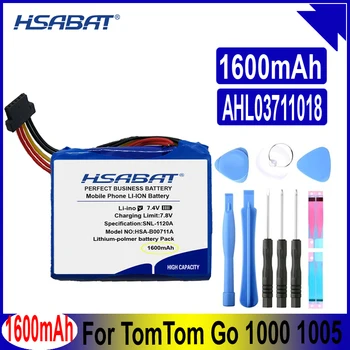 Аккумулятор HSABAT AHL03711018 VF1C 1600mAh для TomTom Go 1000, 1000 Live, 1005, 2405M, 2405T, Go Live 2050, 2050 World 4CQ02  10