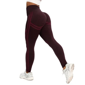 Бесшовные Леггинсы, женские штаны для йоги, новейшие эластичные колготки с высокой талией, пуш-ап, для тренировок, спортивная одежда для бега, спортивные штаны для тренажерного зала, фитнеса  5