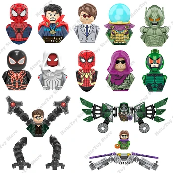 Супергерои ДИСНЕЙ, Человек-паук, Веном, мини-фигурки, Кирпичи, Строительные блоки, модель куклы из классического фильма, Детские игрушки в подарок  10