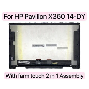 Для HP Pavilion X360 Convertible 14-DY 14-DY 14M-DY Дисплей Сенсорный экран Дигитайзер в сборе Рамка FHD Замена  3