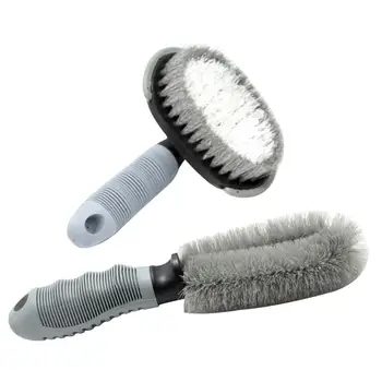 2шт Набор мягких щеток для волос для колесных шин, Инструменты для автоочистки автомобиля, Инструменты для мытья обода  5