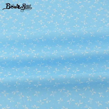 Booksew Хлопчатобумажная Однотонная ткань с бантом Дизайн Синяя ткань для квилтинга Толстая Четверть домашнего текстиля Швейные поделки Кукла DIY Лоскутные поделки  0