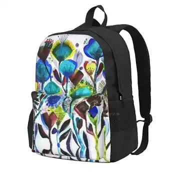 Голубоногие Мины Цветы Мода Путешествия Ноутбук школьный рюкзак Сумка Голубоногие Мины Птицы Вдохновение Воображаемые Цветы  5