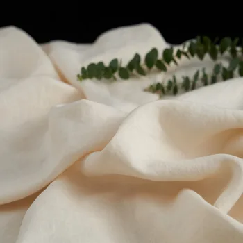 Высококачественная льняная ткань Рисовая бумага белая ткань Дизайнерский брендовый халат платье брюки рубашка материал пальто  0