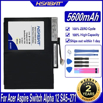 Аккумулятор для ноутбука HSABAT AP16B4J емкостью 5600 мАч для Acer Aspire Switch Alpha 12 батарей SA5-271  5