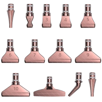 Новые 13 моделей алмазного инструмента для рисования, металлическая точечная дрель, ручка, сменные аксессуары с бриллиантами, металлический многослойный наконечник (розовое золото)  5