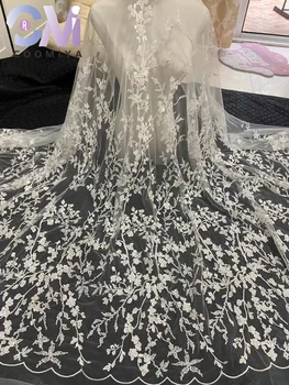 Элитный список изысканных свадебных платьев серии Вышивка Европа Роскошный тяжелый белый бисер высококачественная ткань  5