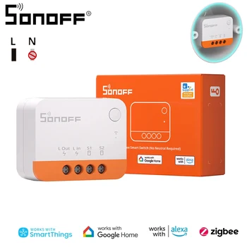 SONOFF ZBMINI L2 Zigbee Smart Switch Не требуется Нейтральный провод Smart Home 2-Полосное управление Поддержка приложения eWeLink Alexa Google Home  1