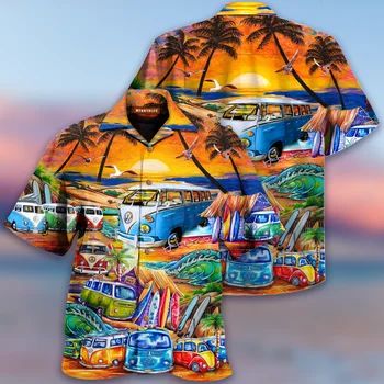 Модные мужские Гавайские рубашки, топы с 3D принтом Dart Club, кубинская рубашка с короткими рукавами, праздничная одежда для вечеринок, повседневная винтажная мужская одежда  4