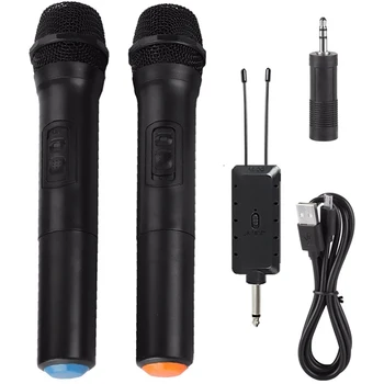 Универсальный ручной беспроводной УКВ-микрофон с приемником для караоке/деловых встреч Портативные микрофоны  5