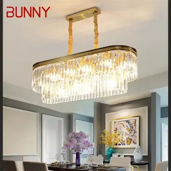 Люстра BUNNY Золотая Роскошная Овальная Подвесная Лампа Postmodern LED Осветительный Прибор для Домашней Гостиной Столовой  5