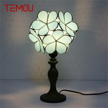 Новые настольные лампы TEMOU, современный светодиодный настольный светильник в виде цветка, креативный для украшения дома, спальни  5