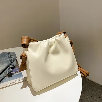 Женская однотонная сумка через плечо из искусственной кожи с регулируемыми плечевыми ремнями, женская сумка через плечо, дизайнерская роскошная сумка B617  5