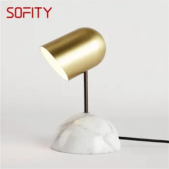 Современная настольная лампа SOFITY Простая модная мраморная настольная лампа LED Для дома Спальни Гостиной отеля Декоративная  5