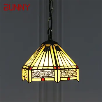 Подвесной светильник из стекла Bunny Tiffany, креативный простой винтажный подвесной светильник, декор для дома, столовой, спальни, отеля  5