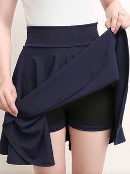 Корейская модная Базовая короткая юбка, Женская универсальная плиссированная мини-юбка, повседневная пышная юбка, леди большого размера, Расклешенное платье трапециевидной формы 2023  5