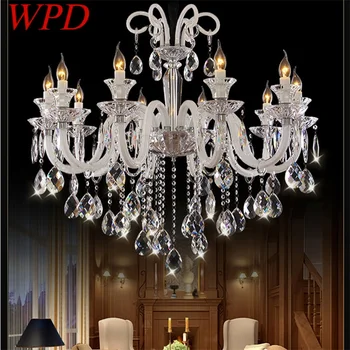 Современная люстра-свеча WPD, Подвесные светильники из светодиодного хрусталя, декоративные для домашнего зала, гостиной на вилле  5