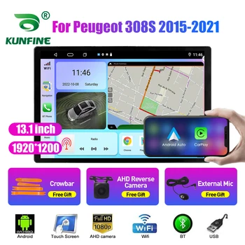 13,1-дюймовое автомобильное радио для Peugeot 308S 2015-2021 Автомобильный DVD GPS Навигация Стерео Carplay 2 Din Центральный Мультимедийный Android Auto  5