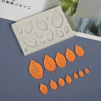 Силиконовая форма для переворачивания сахара, форма для украшения торта в виде листьев, креативная форма для выпечки своими руками  5