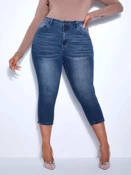 Женские джинсы WITHZZ с карманами, джинсовые прямые брюки, женские простые джинсы с высокой талией  4