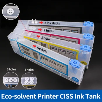 4 цвета Заправляемого чернильного картриджа для принтера Mimaki Mutoh Roland Eco Solvent с объемным резервуаром для чернил с поплавком емкостью 220 мл  5
