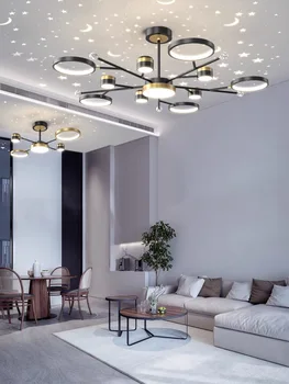 2023 Новая современная люстра LED Lustre Звездное небо для гостиной Спальни Кухни Декоративный потолочный светильник для внутреннего освещения  5