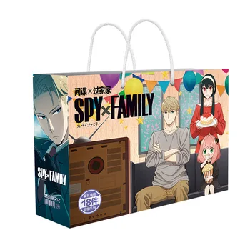 Коллекция семейных сумок AnimeSpy x с кавайной Аней Йор, открытка, плакат, значок, наклейки, Закладка, подарок на День рождения, Рождество  4