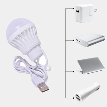 Светодиодная лампа ZK40 Портативная лампочка мощностью 5 Вт для чтения, обучения, кемпинга, наружного освещения, кемпинга, мини-USB Подвесной светильник  5