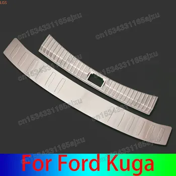 Защитная накладка на порог багажника автомобиля из нержавеющей стали, защита от царапин, Автомобильные аксессуары для Ford Kuga 2017-2019  10