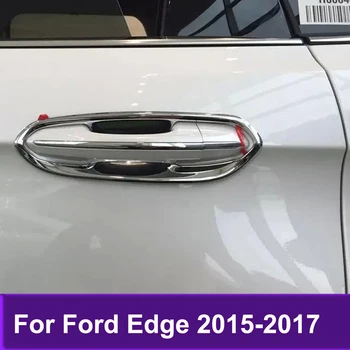 Хромированная Боковая Дверная ручка, Накладка чаши Для Ford Edge 2015 2016 2017, Автомобильные Наклейки, Аксессуары для укладки  5