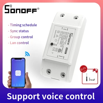 SONOFF Базовый беспроводной переключатель Wi-Fi Модуль автоматизации дистанционного управления Таймер DIY Универсальный умный дом 10A 220 В переменного тока 90-250 В  0