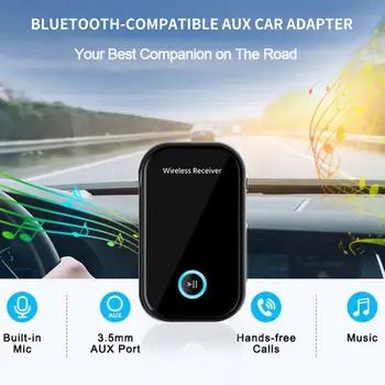 Адаптер беспроводного приемника Bluetooth-совместимый Адаптер 5.0 Беспроводной приемник, ключ голосового управления, аудио Адаптер Aux-приемника  5